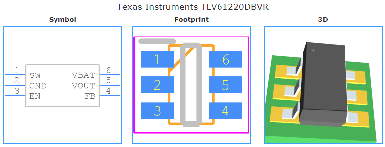 TLV61220DBVR引脚图