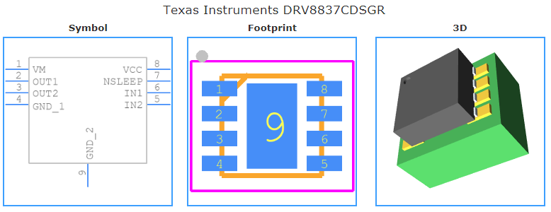 DRV8837CDSGR引脚图