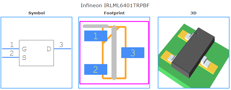 IRLML6401TRPBF引脚图