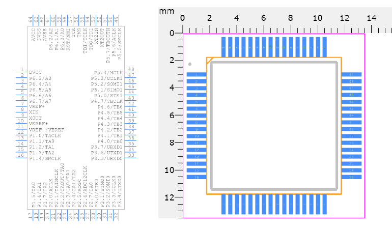 MSP430F149IPMR引脚图