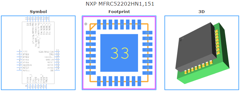 MFRC52202HN1,151引脚图和PCB焊盘图
