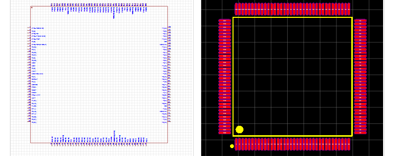 LPC1778FBD144,551引脚图和PCB焊盘图