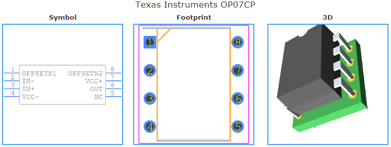 OP07CP引脚图