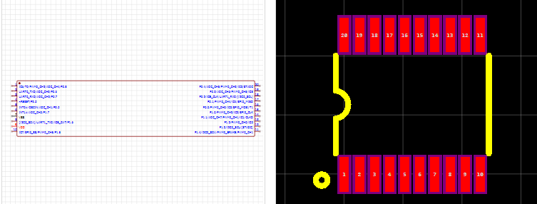 MS51FB9AE引脚图和PCB焊盘图