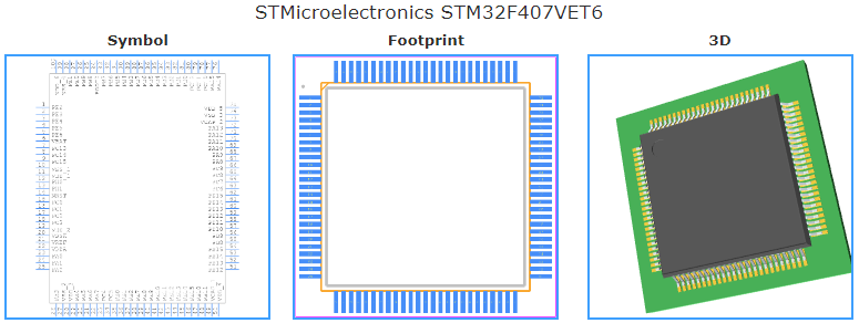 STM32F407VET6引脚图和PCB焊盘图