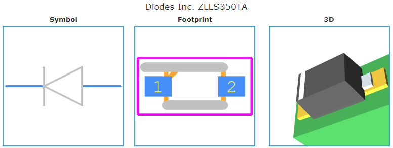 ZLLS350TA引脚图和PCB焊盘图