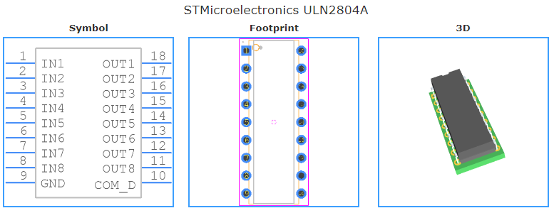 ULN2804A引脚图