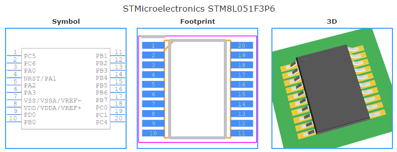 STM8L051F3P6引脚图