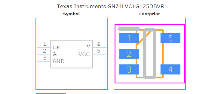 SN74LVC1G125DBVR引脚图