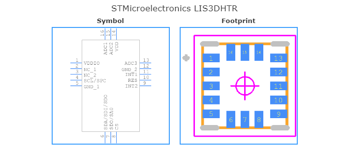 LIS3DHTR引脚图