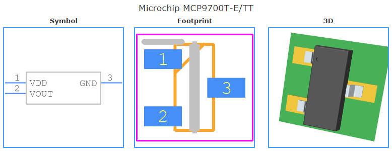 MCP9700T-E/TT引脚图