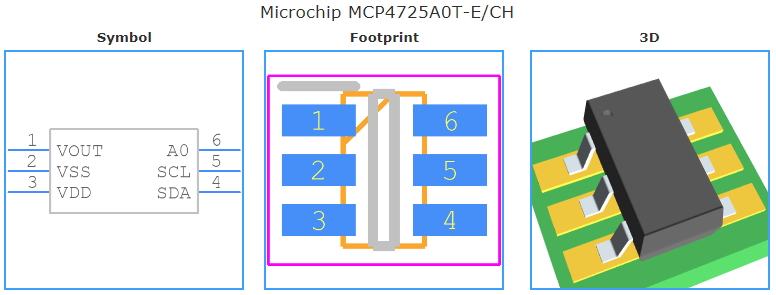 MCP4725A0T-E/CH引脚图