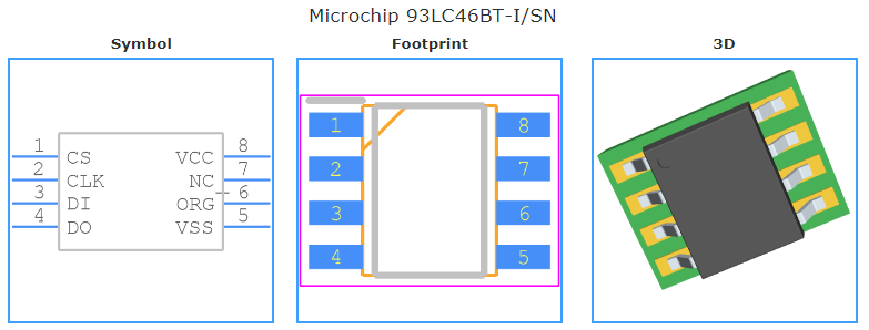 93LC46BT-I/SN引脚图