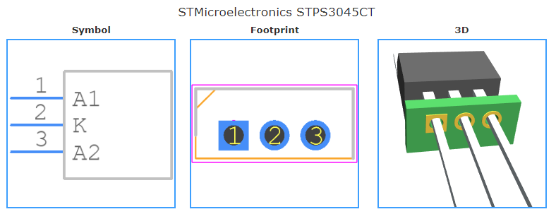 STPS3045CT引脚图