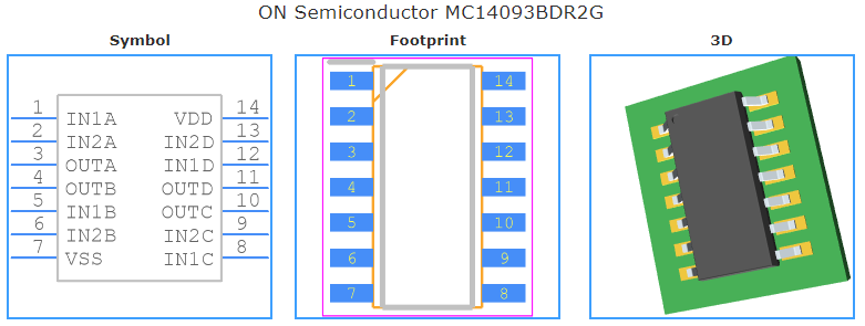 mc14093bdr2g引脚图
