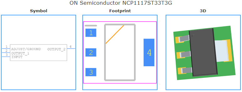 NCP1117ST33T3G引脚图