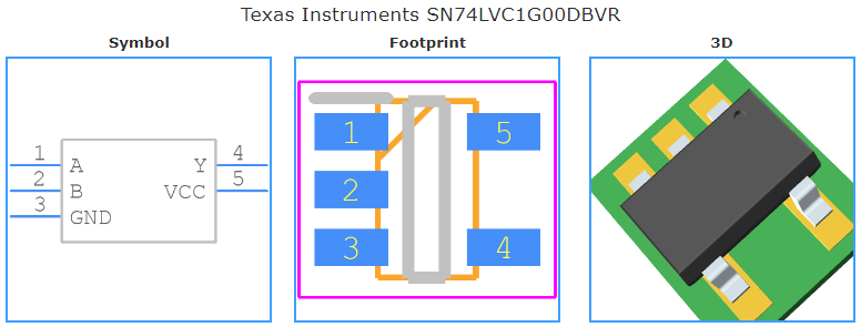 SN74LVC1G00DBVR引脚图