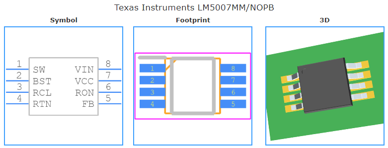 LM5007MM/NOPB引脚图