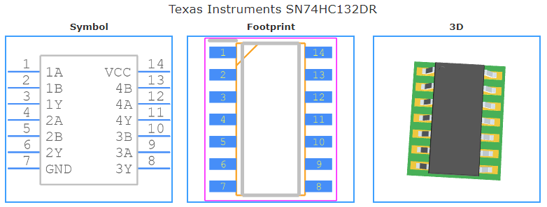 SN74HC132DR引脚图