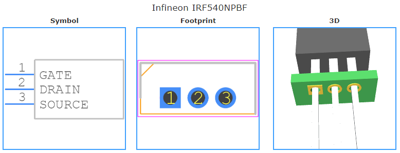 IRF540NPBF引脚图