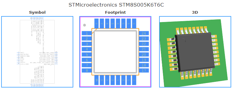 STM8S005K6T6C引脚图