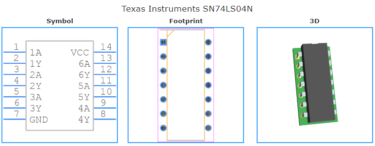 SN74LS04N引脚图