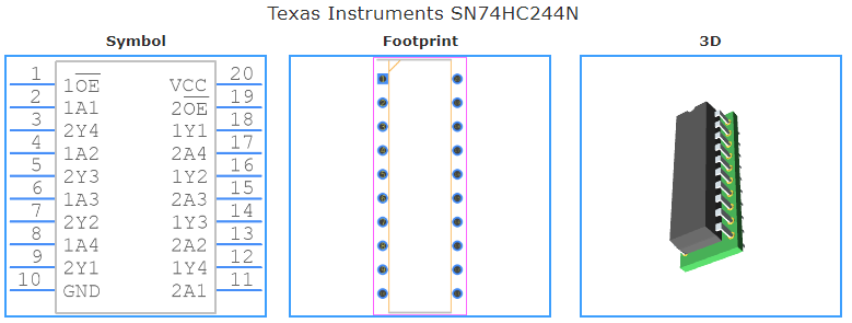 SN74HC244N引脚图