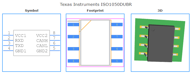 ISO1050DUBR引脚图