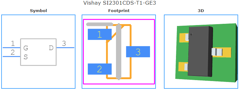 SI2301CDS-T1-GE3引脚图