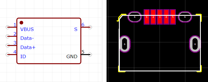 10118194-0001LF引脚图和PCB焊盘图