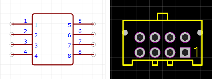 430450812引脚图和PCB焊盘图