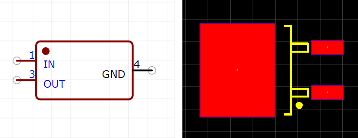 MC7805CD2TG引脚图和PCB焊盘图