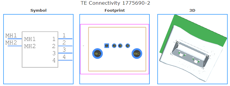 1775690-2引脚图和PCB焊盘图