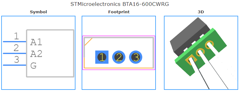 BTA16-600CWRG引脚图