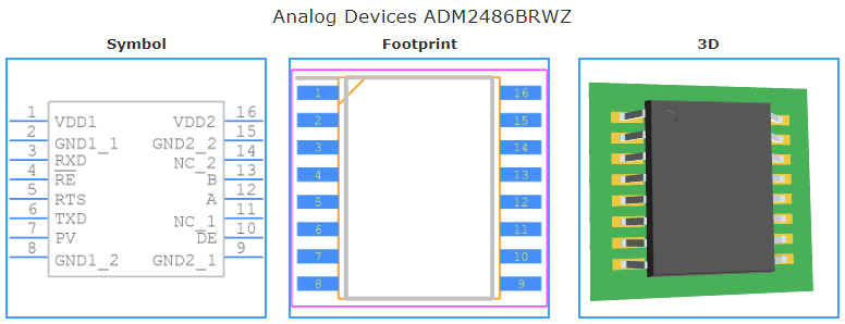 ADM2486BRWZ引脚图