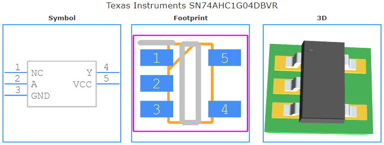 SN74AHC1G04DBVR引脚图