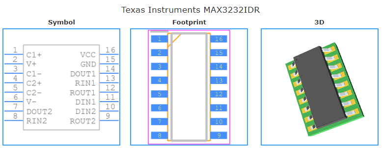 MAX3232IDR引脚图