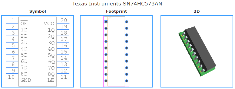 SN74HC573AN引脚图