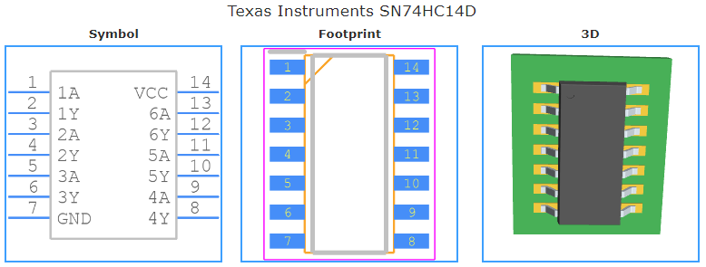 SN74HC14D引脚图