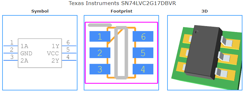 SN74LVC2G17DBVR引脚图