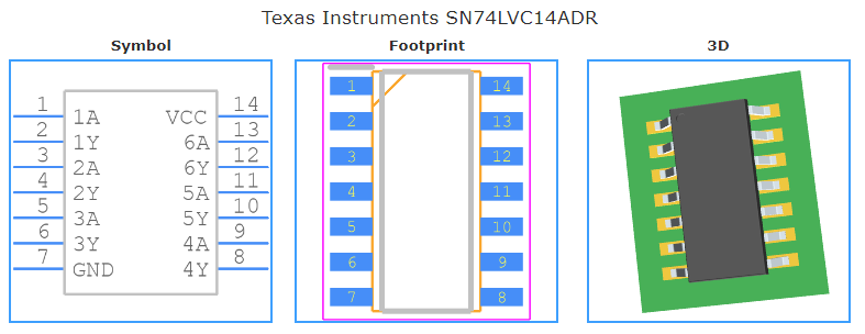 SN74LVC14ADR引脚图