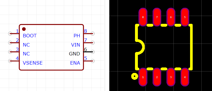 TPS5420DR引脚图和PCB焊盘图