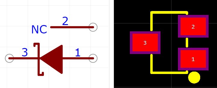 BAT54WS-7-F引脚图和PCB焊盘图