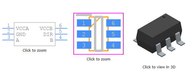 SN74LVC1T45DBVR引脚图