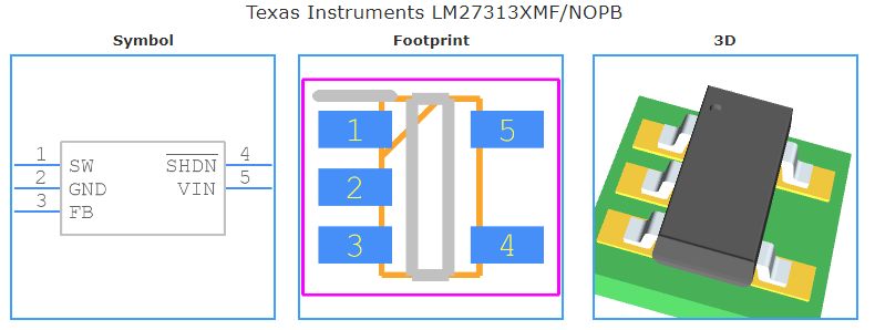 LM27313XMF/NOPB引脚图