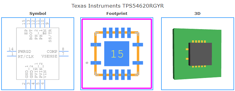 TPS54620RGYR引脚图