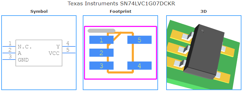 SN74LVC1G07DCKR引脚图