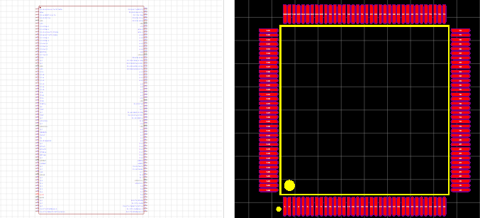 STR710FZ2T6引脚图和PCB焊盘图