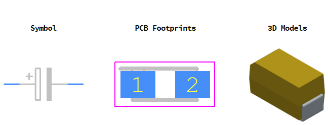 TAJA476K006RNJ引脚图和PCB焊盘图
