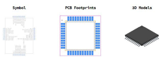 PIC18F4523-I/PT引脚图和PCB焊盘图